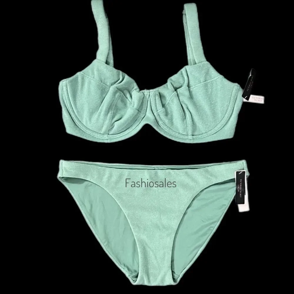 Victorias Secret Set Wicked Push Up without padding terry Bikini Top & Bottoms
